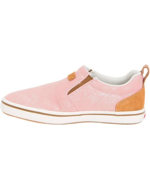 XtraTuf Pink Canvas Sharkbyte Deck Shoe