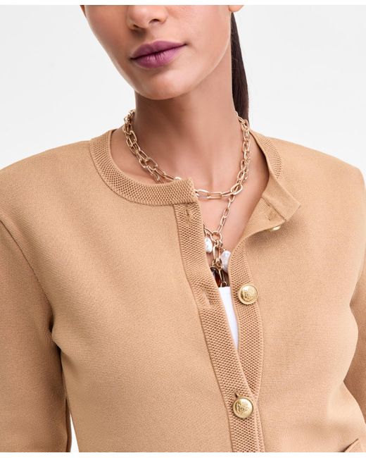 INC International Concepts Blue Structured Cardigan Jacket