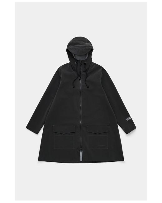 Stutterheim White Mosebacke Patch Raincoat