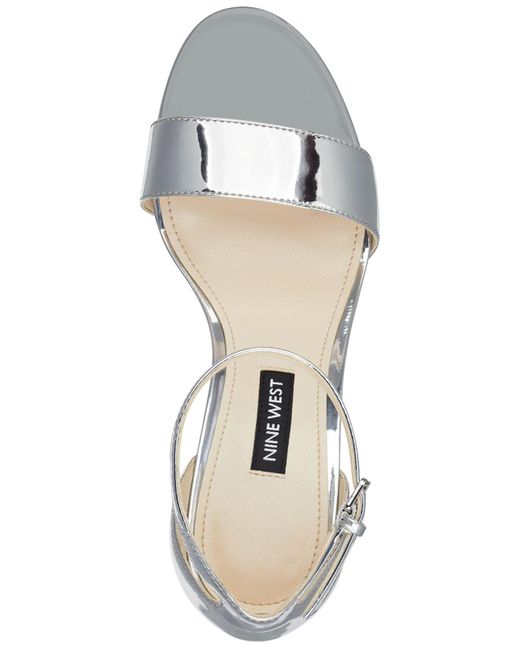 nine west silver sandals
