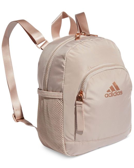 adidas Linear 3 Mini Backpack in Natural Lyst