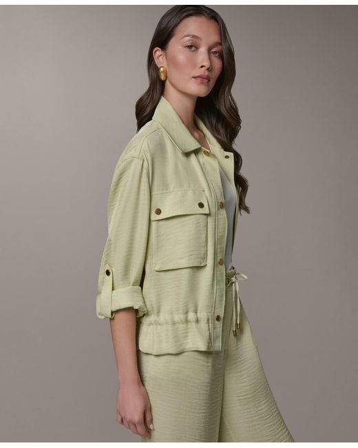 Donna Karan Green Collared Jacket