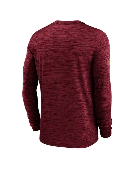Nike Red Tampa Bay Buccaneers Sideline Velocity Performance Long Sleeve T-shirt for men