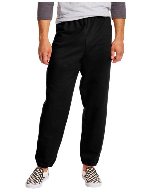 Hanes Black Ecosmart 32" Fleece Sweatpants for men