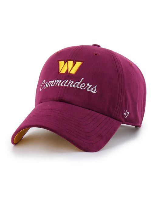 '47 Purple Washington Commanders Spirited Clean Up Adjustable Hat