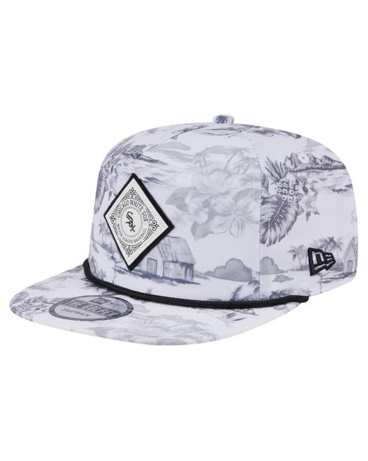 KTZ Metallic Chicago Sox Printed Island Golfer Snapback Hat for men