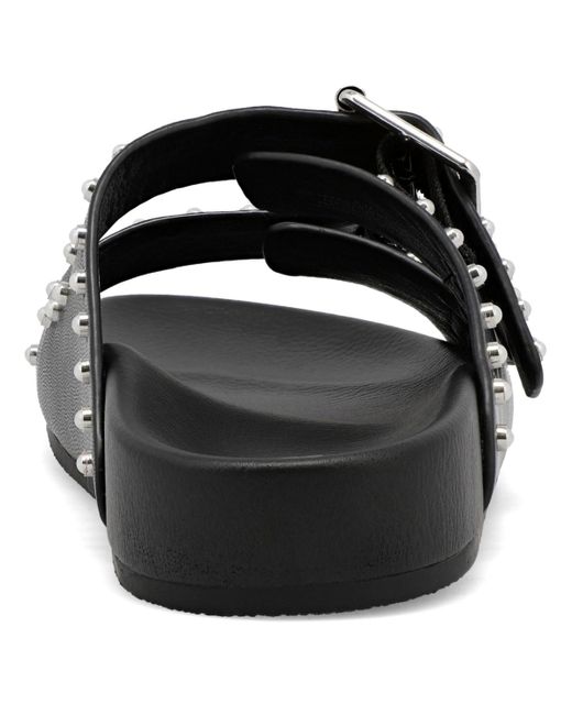 MIA Black Brooklyn Slip-on Buckle Slide Sandals