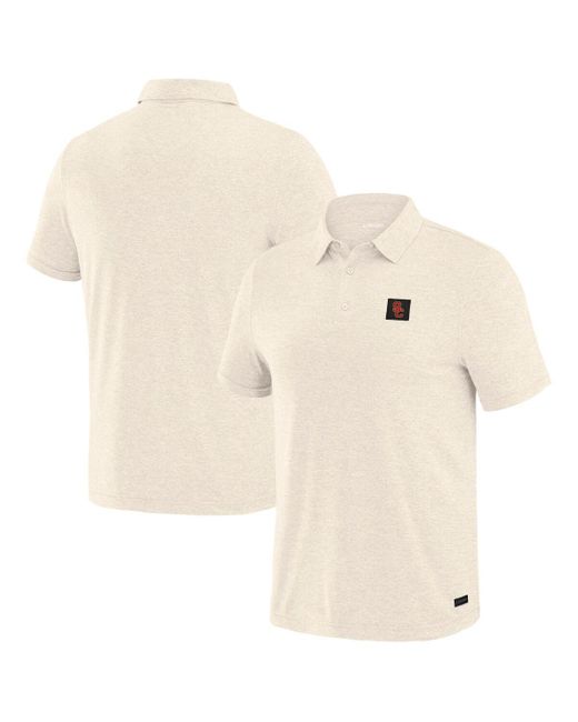 J. Palmer Natural White Usc Trojans Four Down Polo Shirt for men