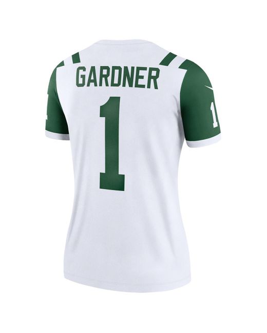 Nike White Ahmad Sauce Gardner Classic Alternate New York Jets Alternate Legend Player Performance Top