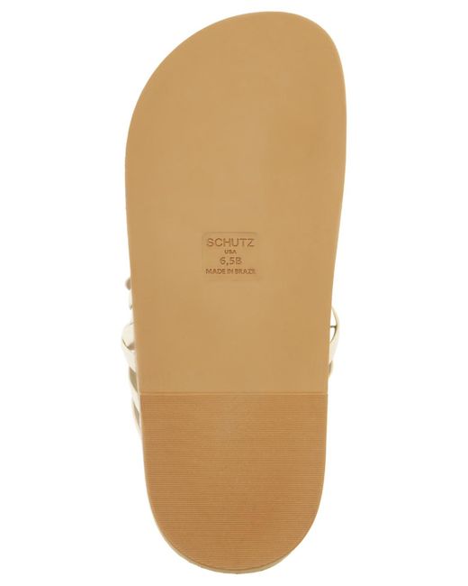 SCHUTZ SHOES White Tara Sporty Flat Heel Sandals