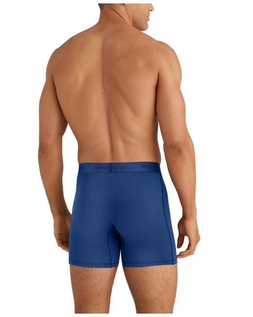 Tommy John Blue 3-pack Tagless Boxer Briefs for men