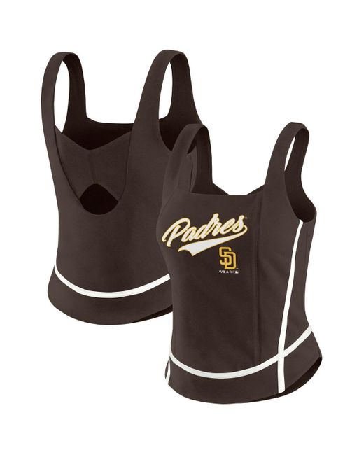 WEAR by Erin Andrews Brown Â San Diego Padres Square Neck Tank Top