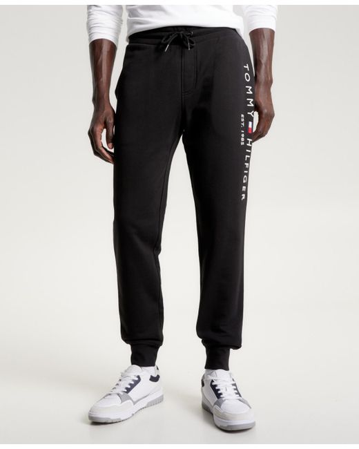 Tommy Hilfiger Black Tommy Logo Sweatpants for men