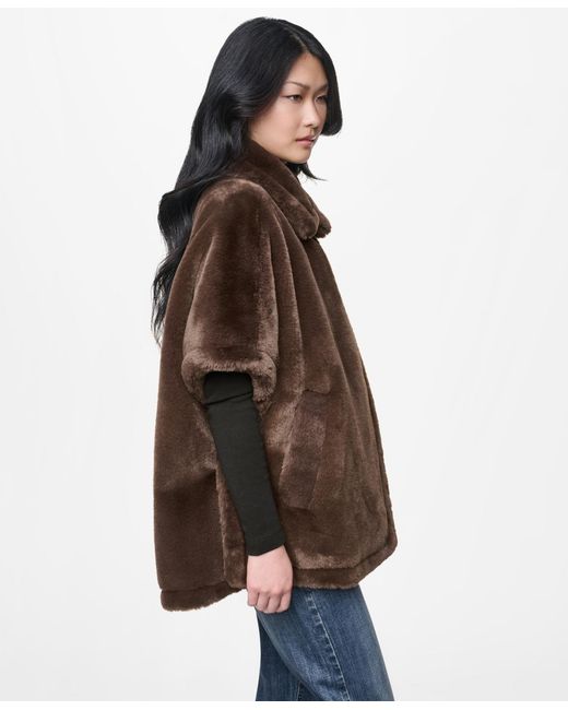 DKNY Brown Asymmetrical Two-button Front Jacket