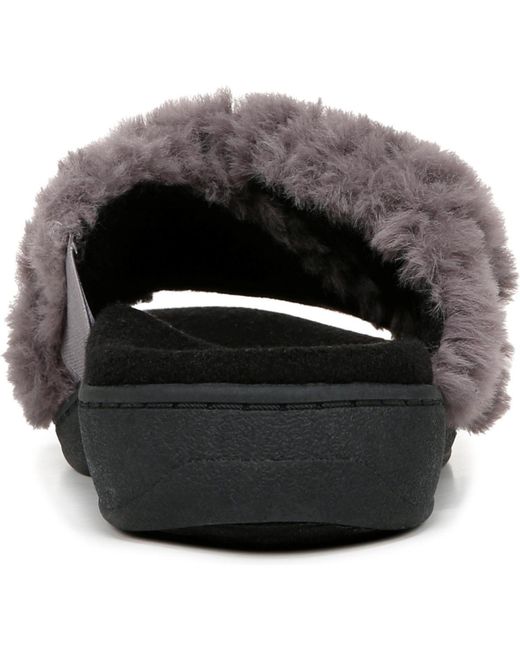 Vionic Brown Relax Ii Open Toe Slippers