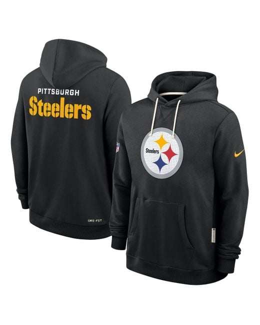 Nike Black Pittsburgh Steelers Sideline Standard Issue Initial Home Dri-fit Hoodie for men