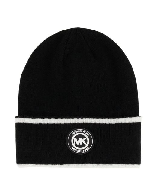 Michael Kors Black Chunky Shaker Cuff Hat for men