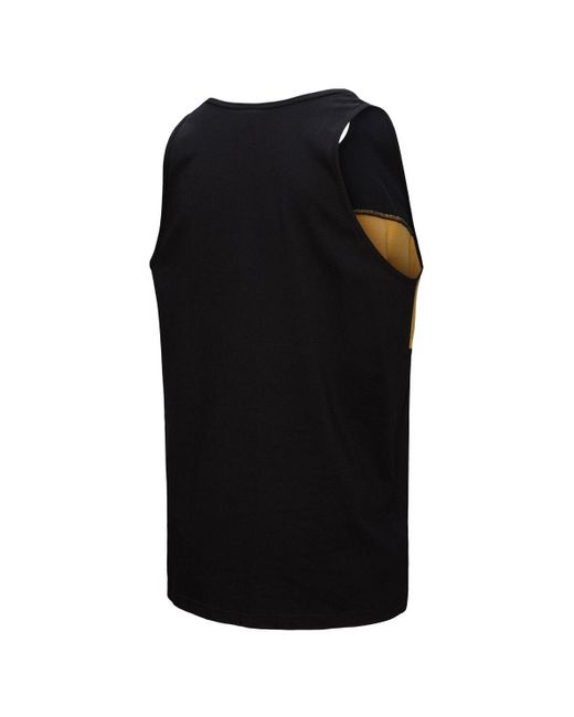 Mitchell & Ness Black New Orleans Saints Retro Color Block Tank Top for men