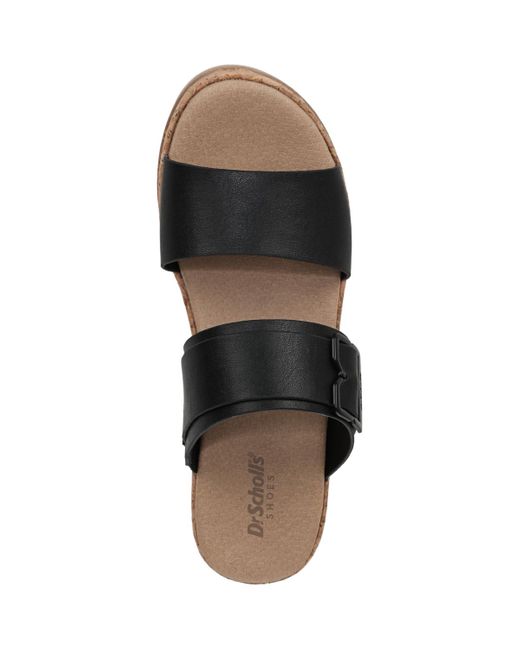 Dr. Scholls Brown Once More Platform Slide Sandals