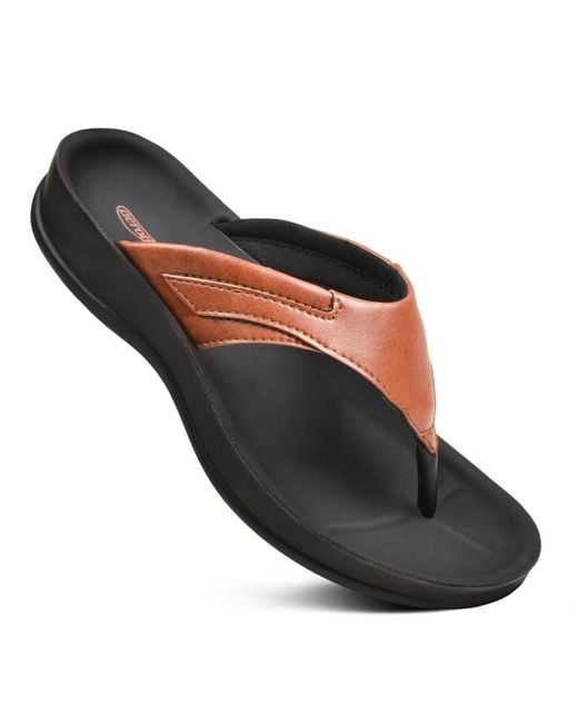 AEROTHOTIC Black Algiz Comfortable Sandal