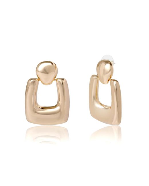 BCBGMAXAZRIA White Retro Rectangle Drop Earrings