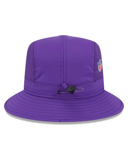KTZ Purple Minnesota Vikings 2025 Sideline Bucket Hat for men
