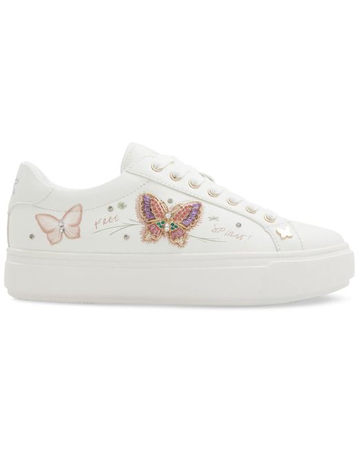 ALDO White Gwiri 2.0 Embellished Butterfly Court Sneakers