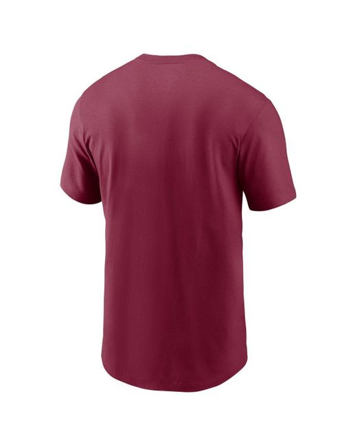 Nike Red Florida State Seminoles Primetime Arch Stack T-shirt for men