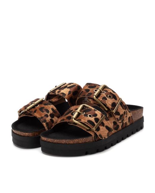Xti Brown Footbed Sandals Refresh By