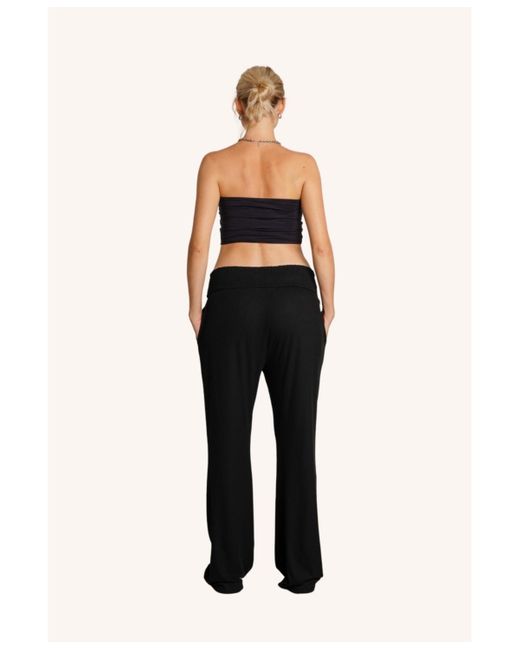 Nom Maternity Black Maternity Super Soft Rib Pant