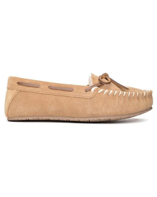 Minnetonka Natural Comfy Moc Slipper