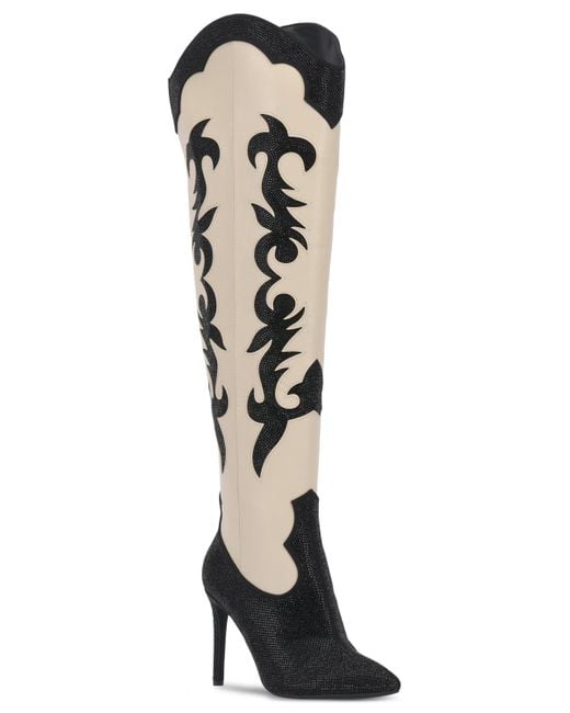 INC International Concepts Black Iresa Western Boots, Created For Macy's