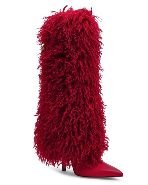 Steve Madden Red Icon Knee-high Stiletto Dress Boots