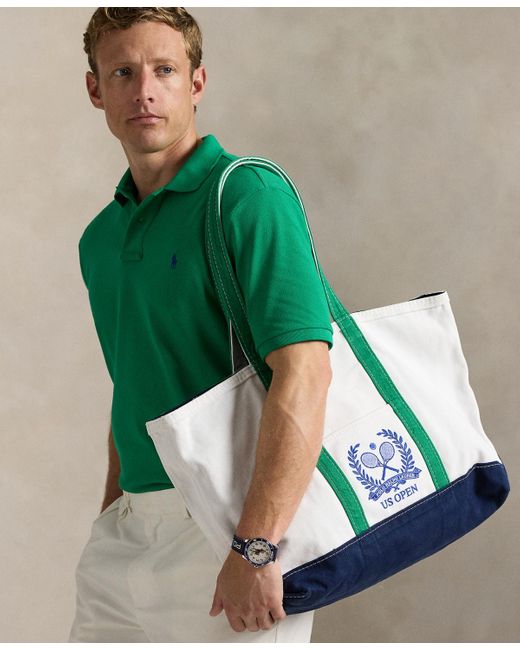 Polo Ralph Lauren White Us Open Canvas Tote