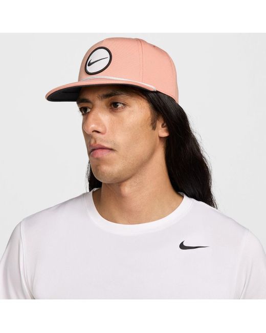 Nike White And Retro Pro Performance Snapback Hat