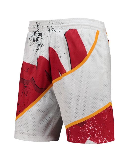 Mitchell & Ness White Atlanta Hawks Hardwood Classics 1986 Hyper Hoops Swingman Shorts for men