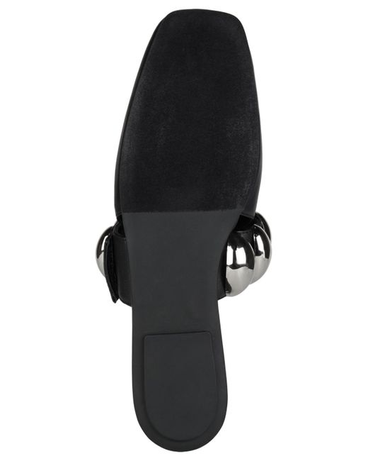 Jeffrey Campbell Black Manon Dome-studded Slingback Flats