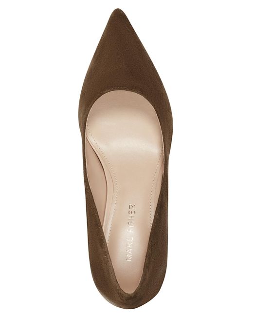 Marc Fisher Brown Alola Kitten Heel Pumps