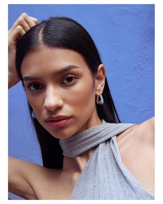 Ana Luisa Statement Earrings - Dakota Marble Blue
