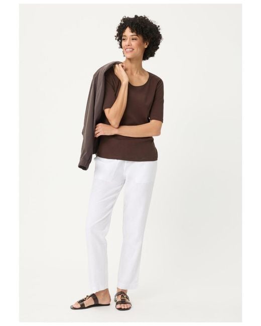 Olsen Brown Solid T-shirt