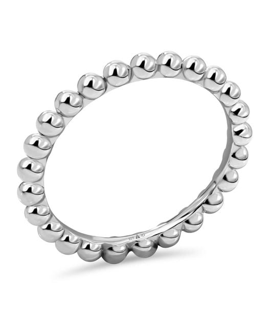 DEVATA Metallic Beaded Ball Ring