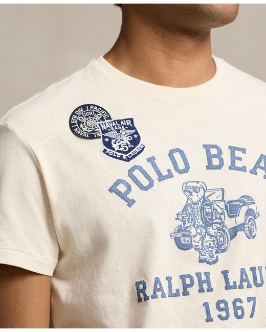 Polo Ralph Lauren Natural Classic-fit Polo Bear Jersey T-shirt for men