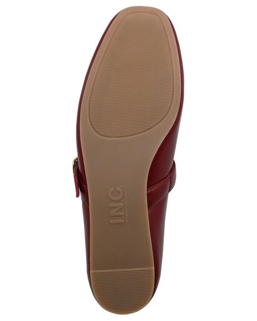 INC International Concepts Red Lannettee Mary Jane Flats