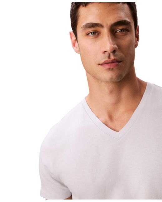 Calvin Klein Blue 3-pack Cotton Classics V-neck T-shirts for men