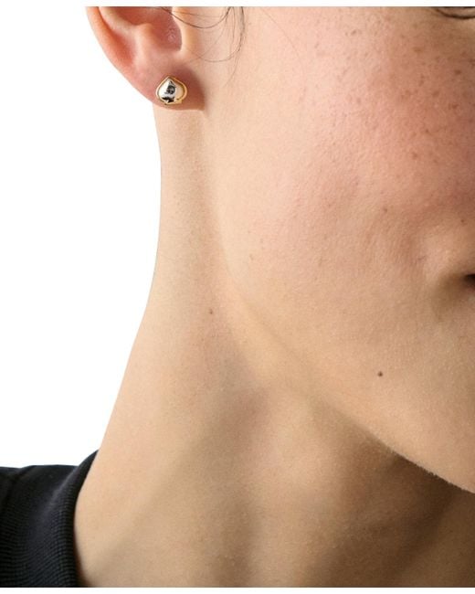Kate Spade Metallic Two-tone Sculpted Spade Mini Stud Earrings