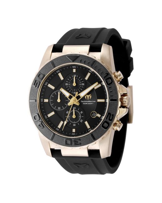 TechnoMarine Black Tm-725003 Sea Quartz Dial Watch for men