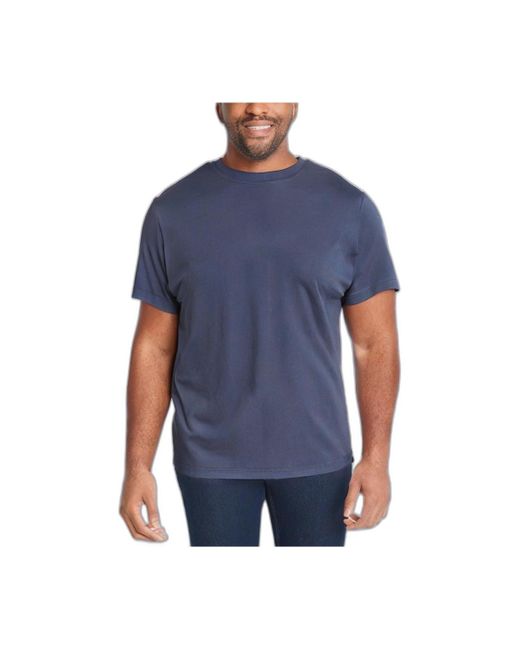 Kingsize Blue Big & Tall No Sweat Longer-length Short Sleeve Crewneck Tee for men