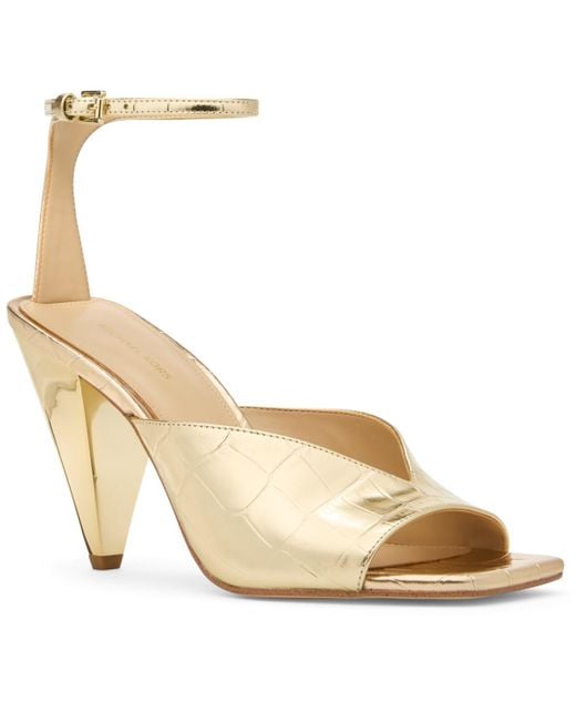 Michael Kors Natural Michael Electra Ankle Strap Dress Sandals