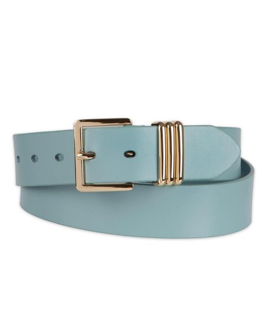 Tommy Hilfiger Blue Triple-metal Strap Keeper Casual Leather Belt