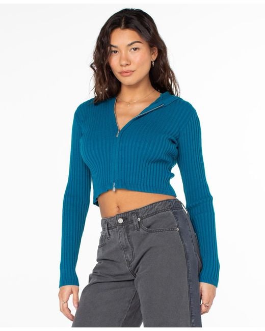 Roxy Blue Double Daze Long-sleeve Sweater